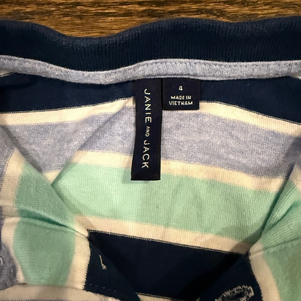 Bundle of Janie and Jack Boys Striped Polo Shirts - Size 4T - Picture 4 of 8